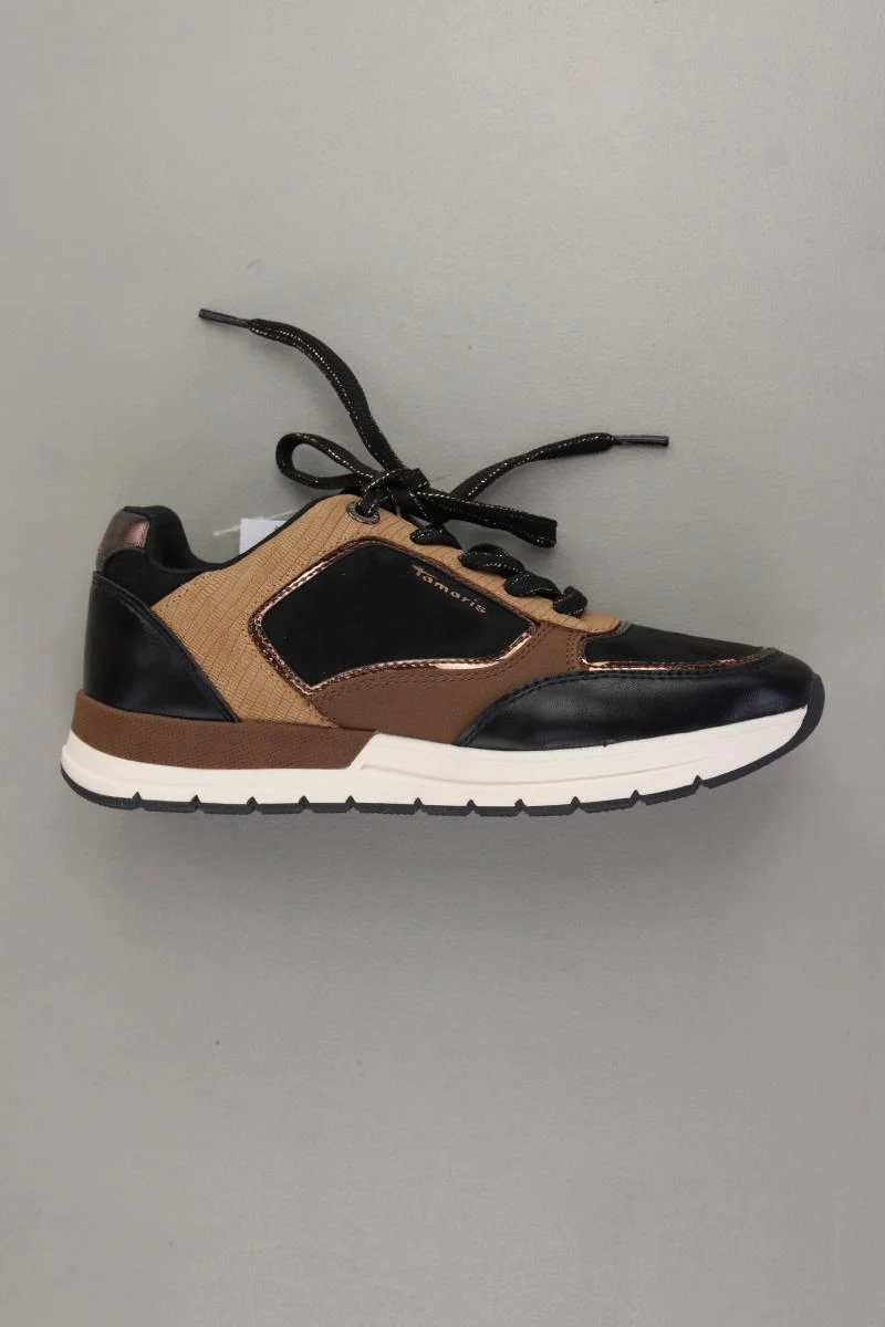 Tamaris Sneaker Gr. 37 neuwertig schwarz aus Kunstleder