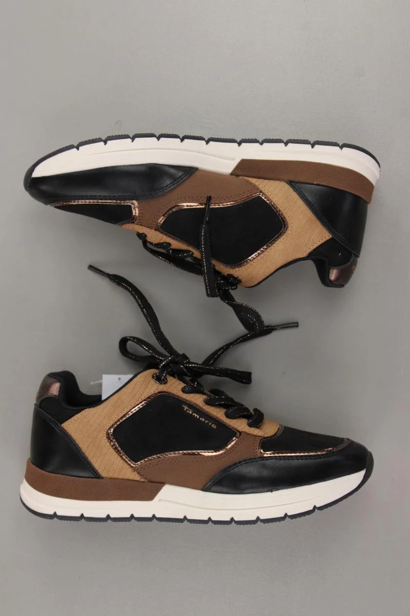 Tamaris Sneaker Gr. 37 neuwertig schwarz aus Kunstleder