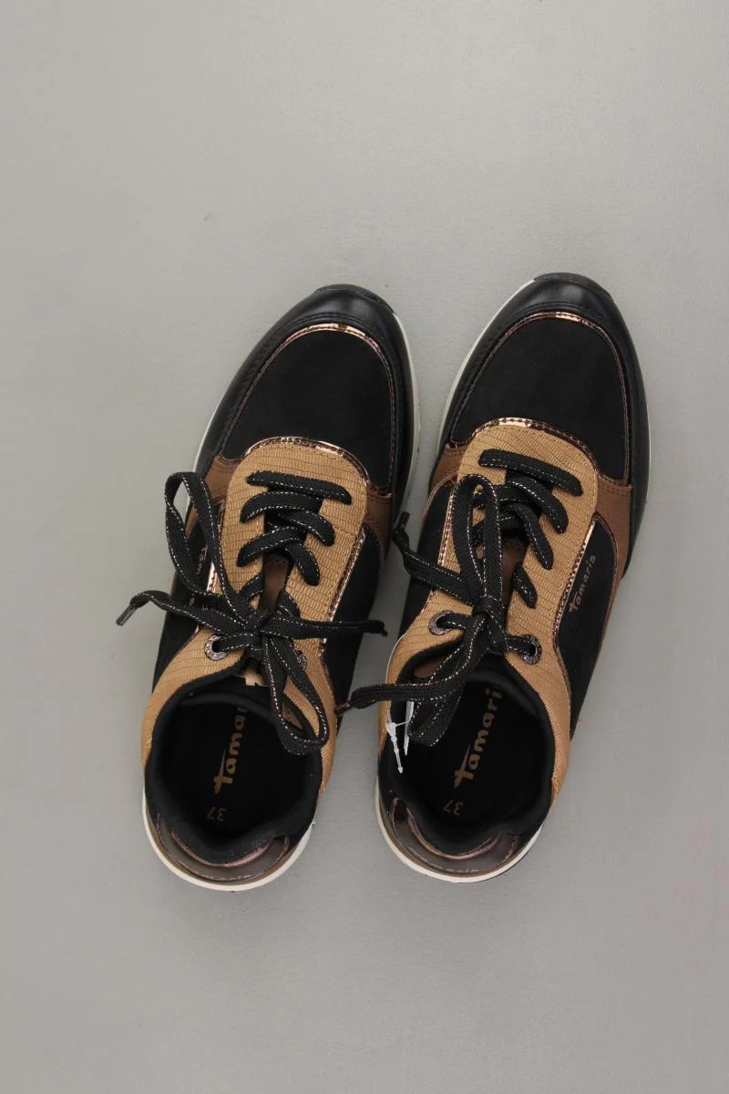 Tamaris Sneaker Gr. 37 neuwertig schwarz aus Kunstleder
