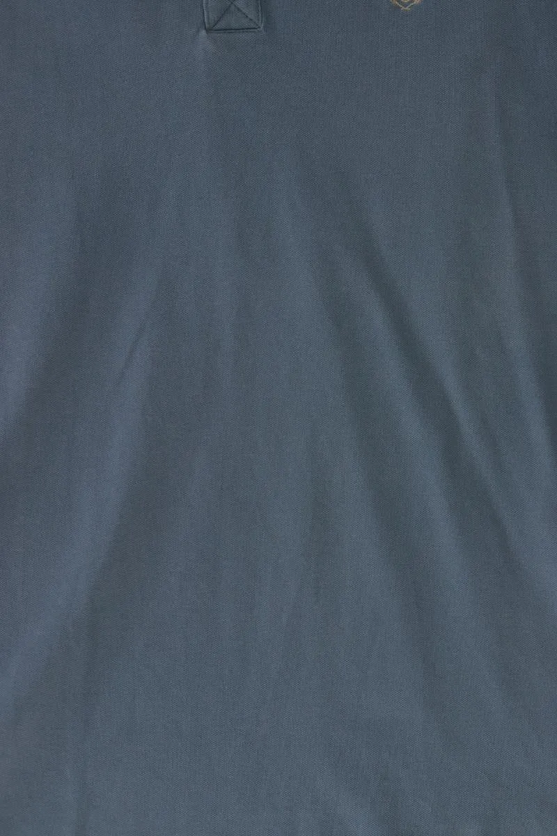 Selected Homme Poloshirt für Herren Gr. L Kurzarm blau aus Baumwolle