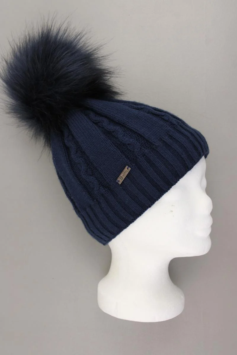 Achti Mütze mit Wolle neuwertig blau aus Polyacryl