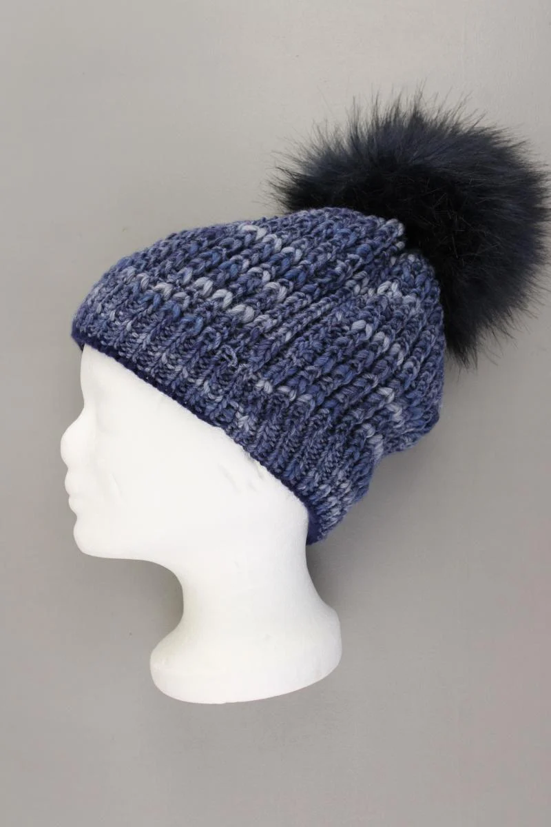 Achti Mütze mit Wolle neuwertig blau aus Polyacryl
