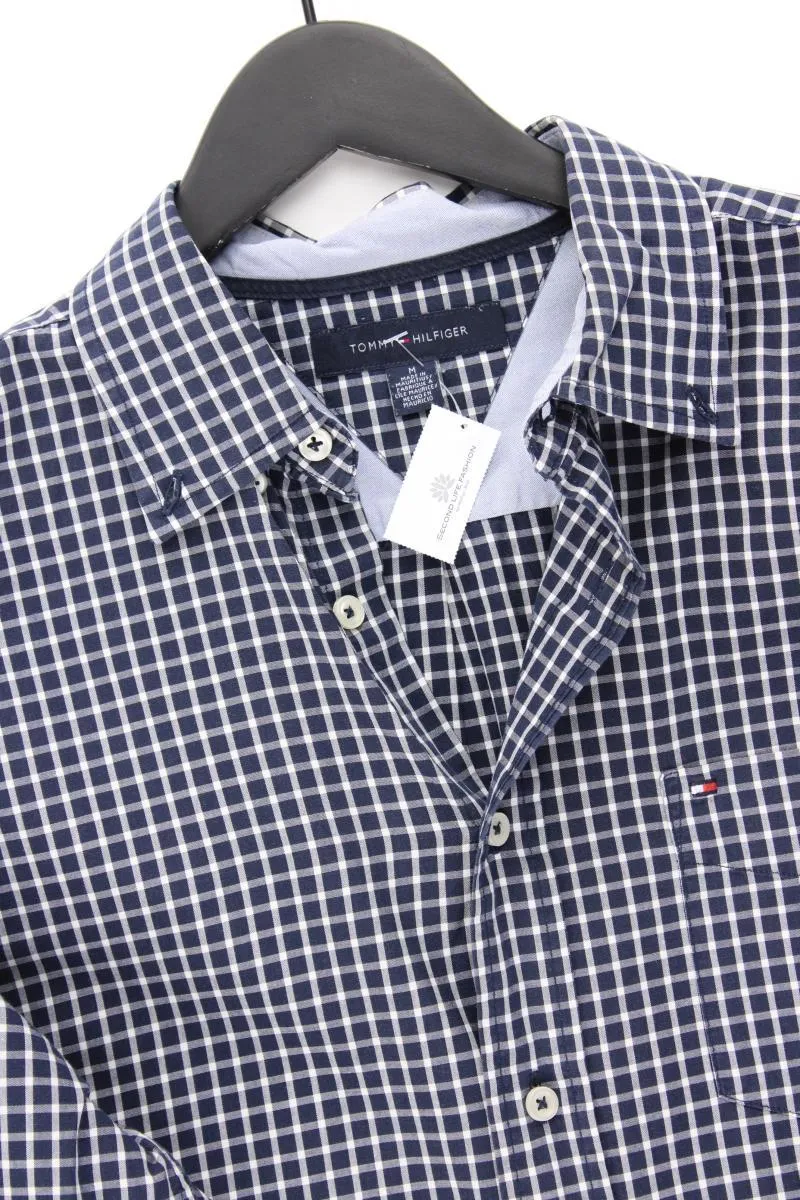Tommy Hilfiger Langarmhemd für Herren Gr. M geometrisches Muster blau