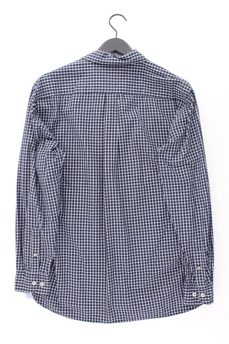 Tommy Hilfiger Langarmhemd für Herren Gr. M geometrisches Muster blau