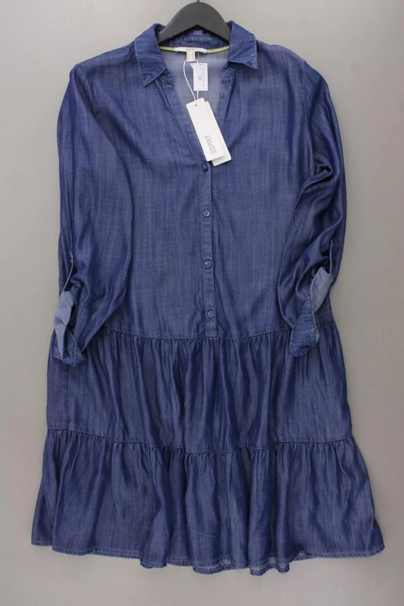Esprit Langarmkleid Gr. 38 neu mit Etikett Neupreis: 69,99€! blau aus Lyocell
