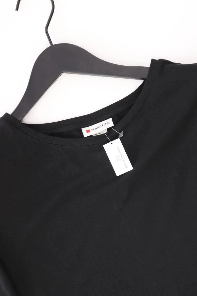 Street One Jerseykleid Gr. 38 Kurzarm schwarz aus Baumwolle