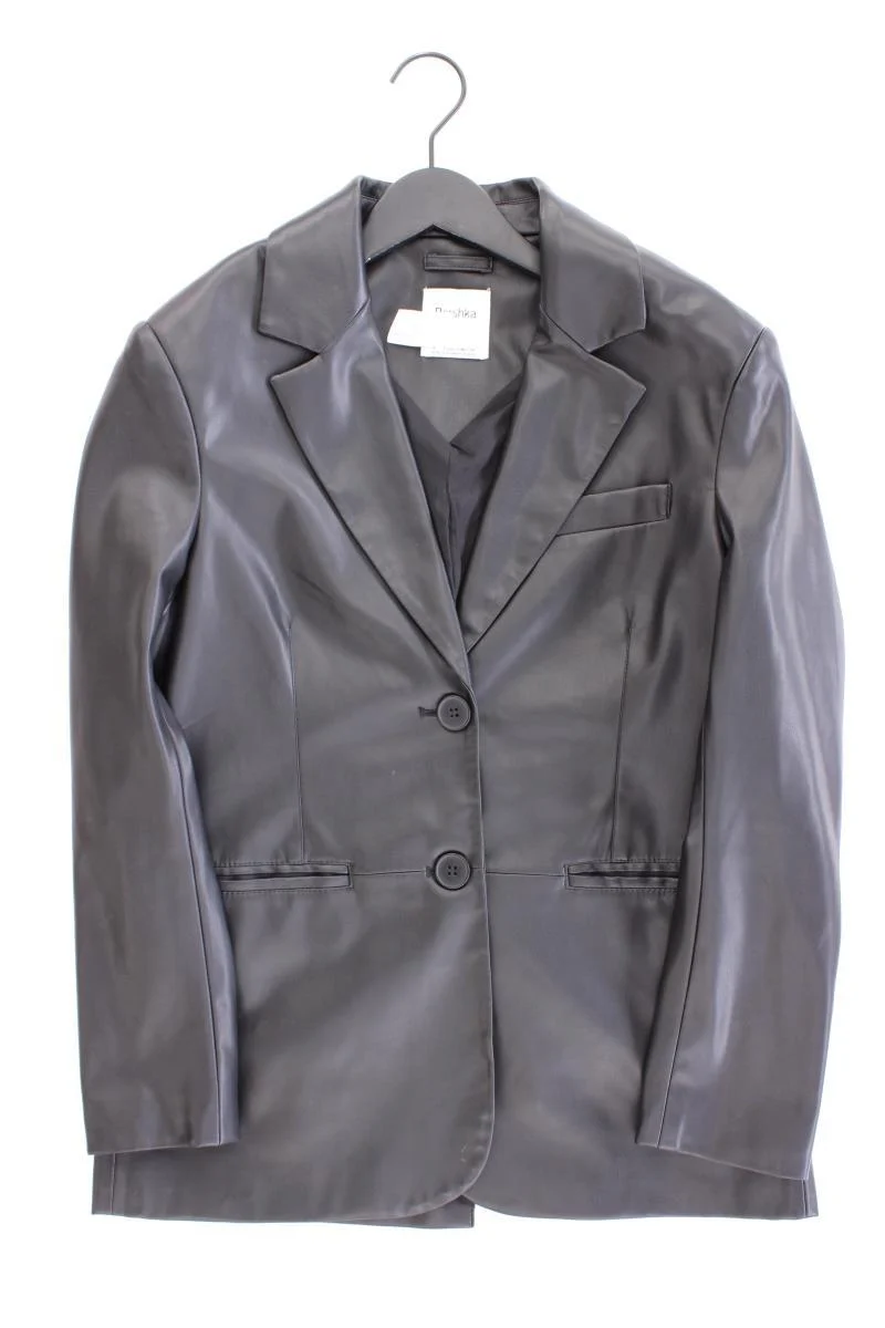 Bershka Longblazer Gr. XS schwarz aus Polyurethan