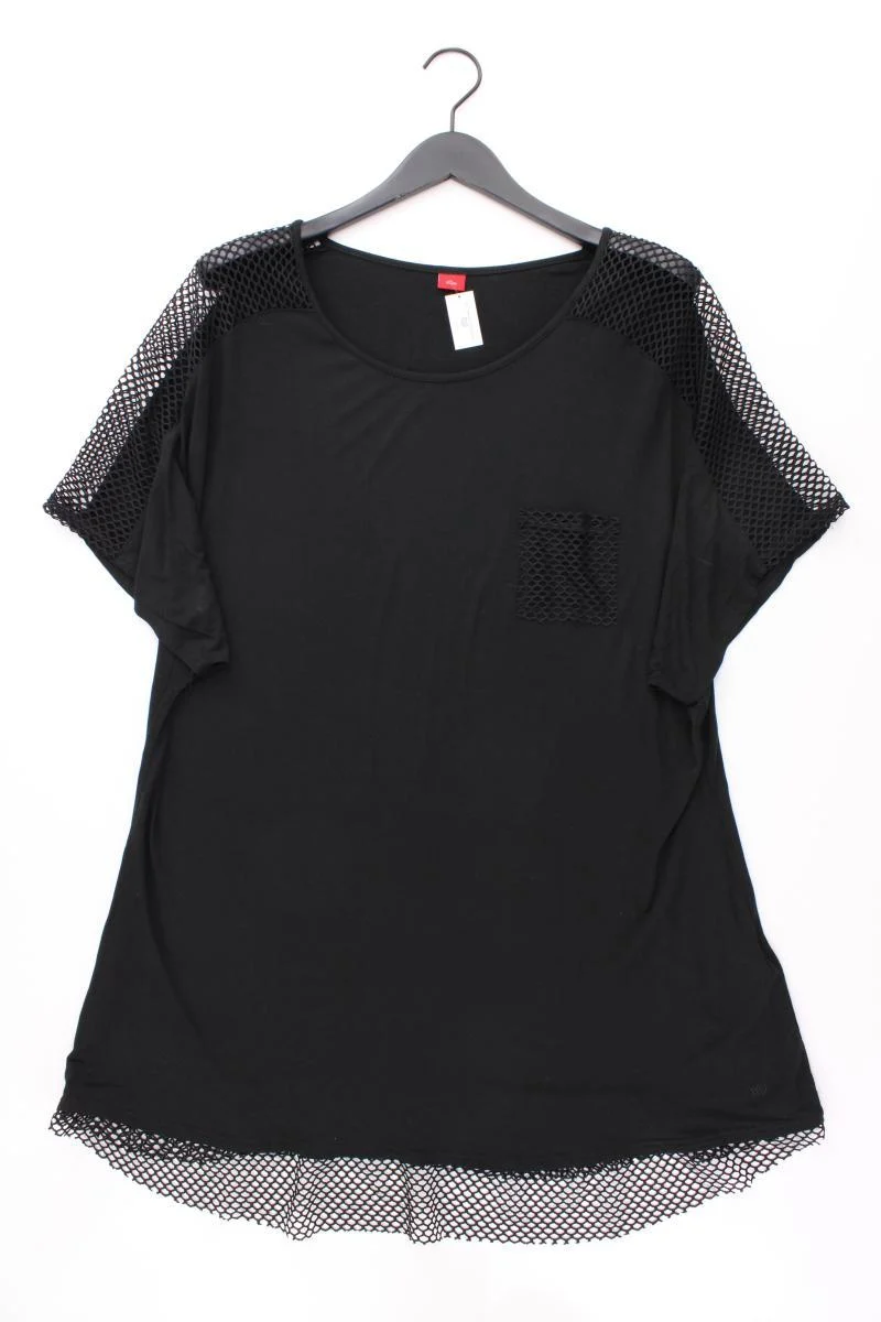 s.Oliver T-Shirt Gr. 48/50 Kurzarm schwarz aus Viskose