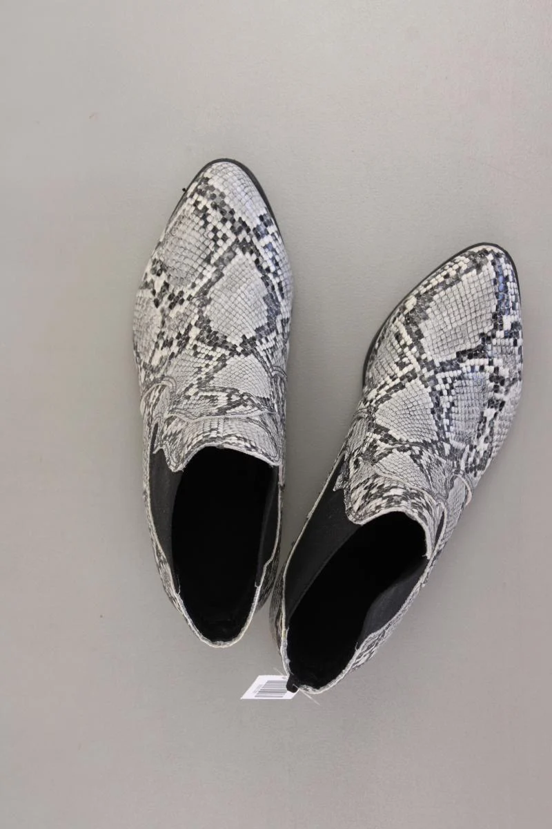Tamaris Stiefeletten Gr. 37 mit Tierdruck grau aus Kunstleder