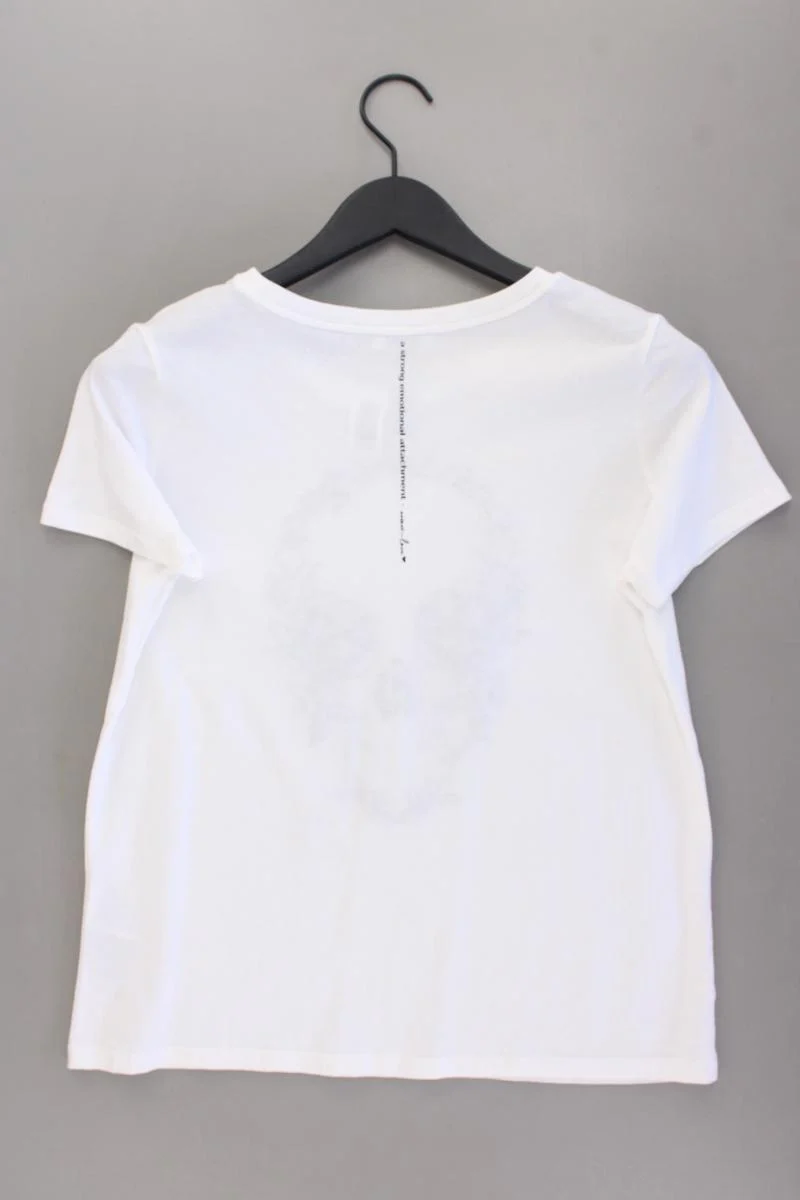 Street One Printshirt Gr. 36 neuwertig Kurzarm weiß aus Baumwolle