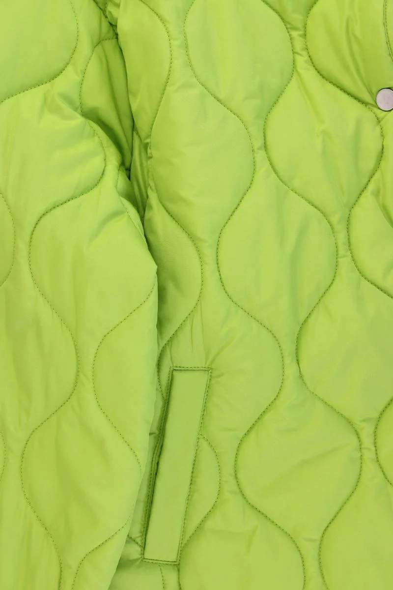 Only Steppjacke Neon Gr. S neuwertig grün aus Polyester