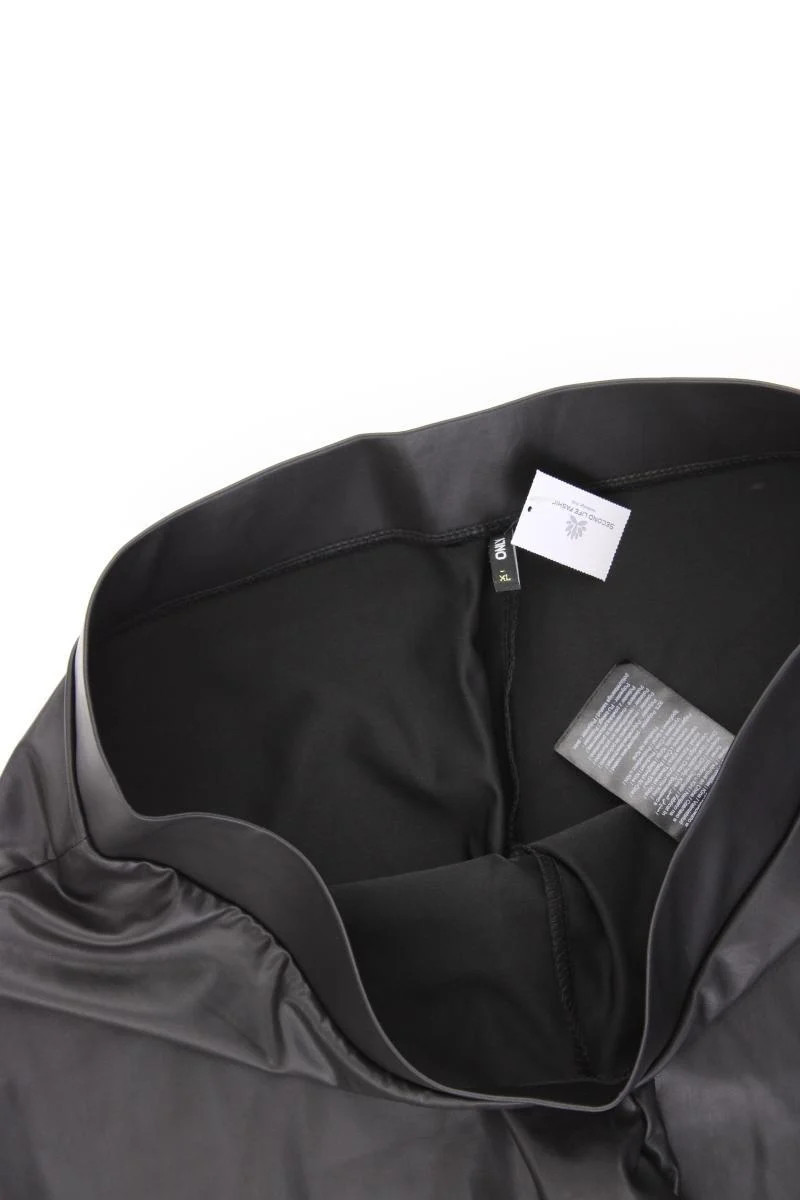 Only Kunstlederleggings Gr. XL schwarz aus Polyester