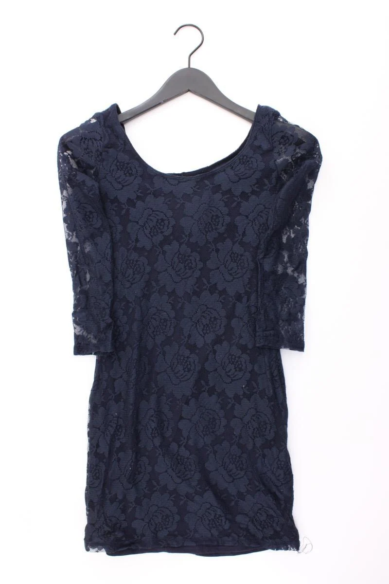 Hollister Spitzenkleid Gr. XS 3/4 Ärmel blau aus Baumwolle