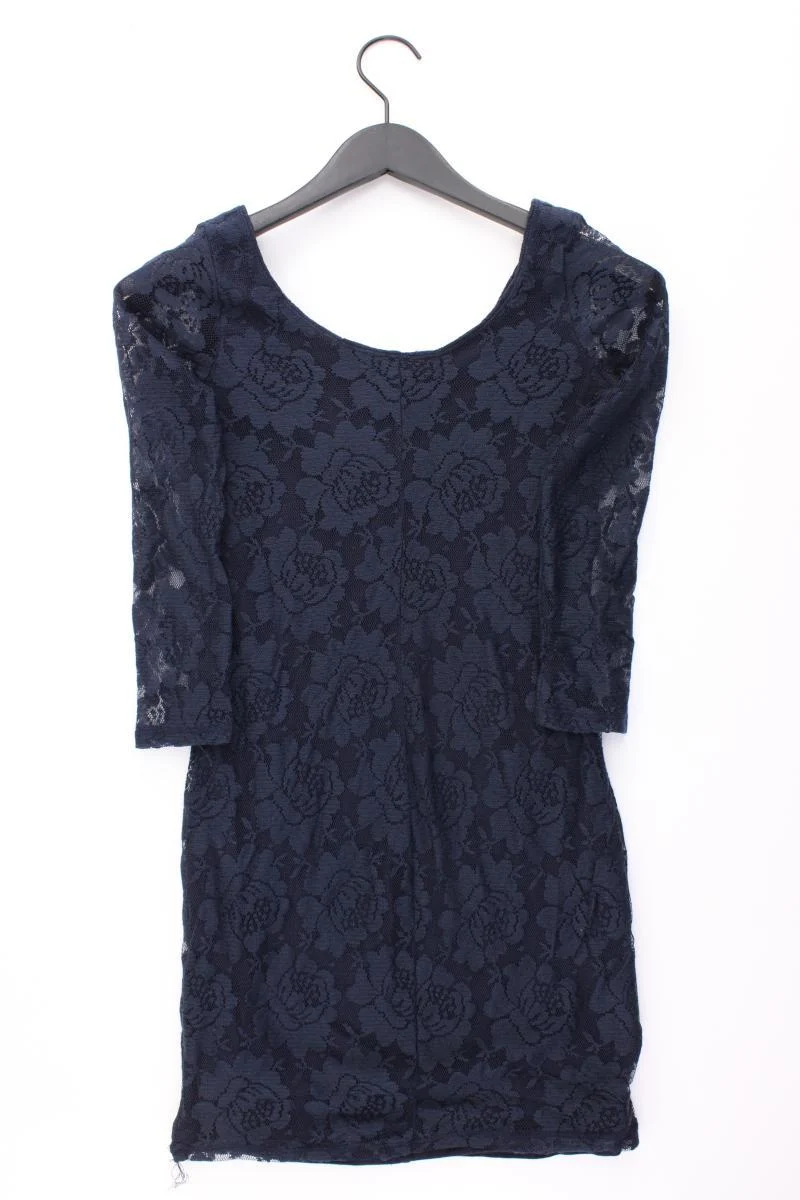 Hollister Spitzenkleid Gr. XS 3/4 Ärmel blau aus Baumwolle