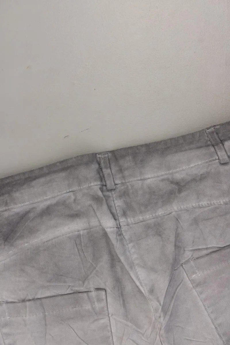 Made in Italy Hose Gr. M neuwertig mit Glitzer silber aus Baumwolle