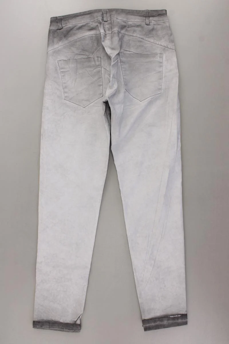 Made in Italy Hose Gr. M neuwertig mit Glitzer silber aus Baumwolle