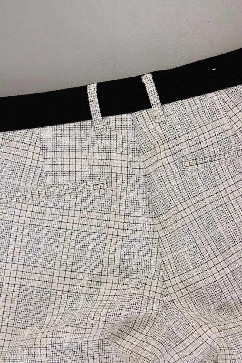 Zara Hose Gr. M kariert creme aus Polyester
