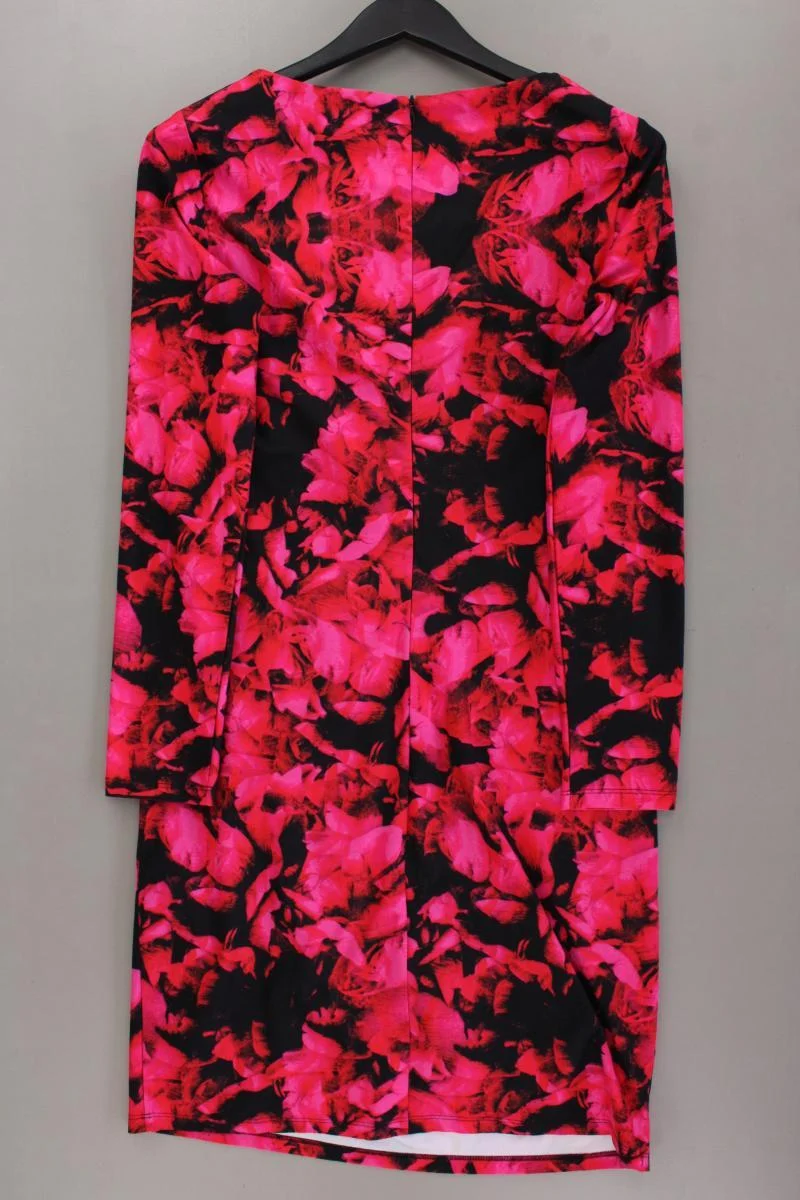 Smashed Lemons Langarmkleid Gr. 38 mit Blumenmuster pink aus Rayon