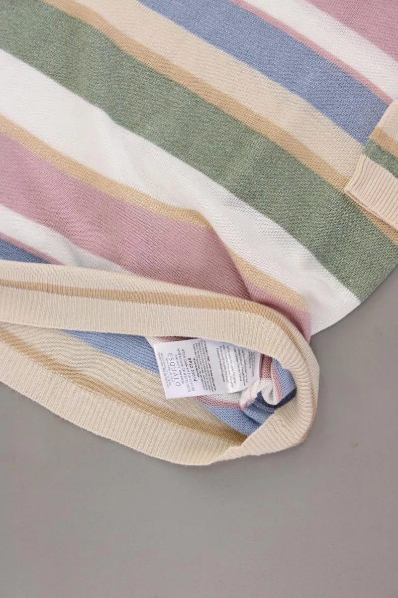 Esqualo Ringelshirt Gr. L gestreift Kurzarm mit Glitzer mehrfarbig aus Viskose