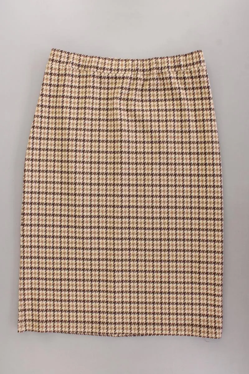 Max Mara Maxirock Gr. XL hahnentritt braun aus Polyester