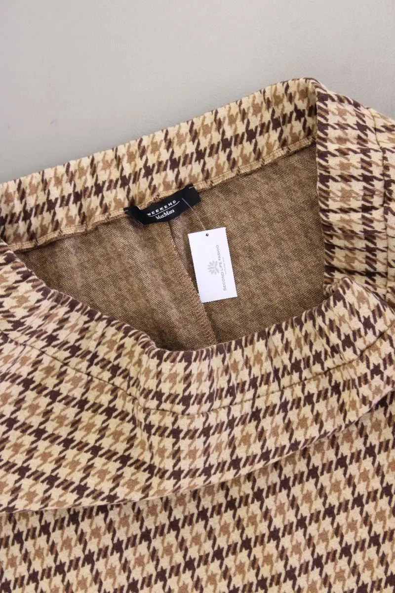 Max Mara Maxirock Gr. XL hahnentritt braun aus Polyester