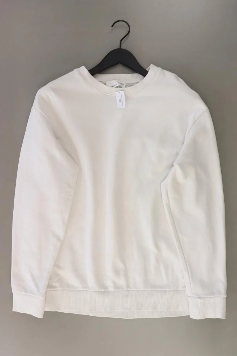 Selected Homme Langarmpullover für Herren Gr. L weiß aus Baumwolle