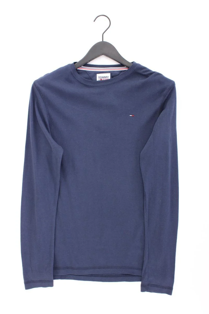 Tommy Jeans Longsleeve-Shirt für Herren Gr. M Langarm blau aus Baumwolle