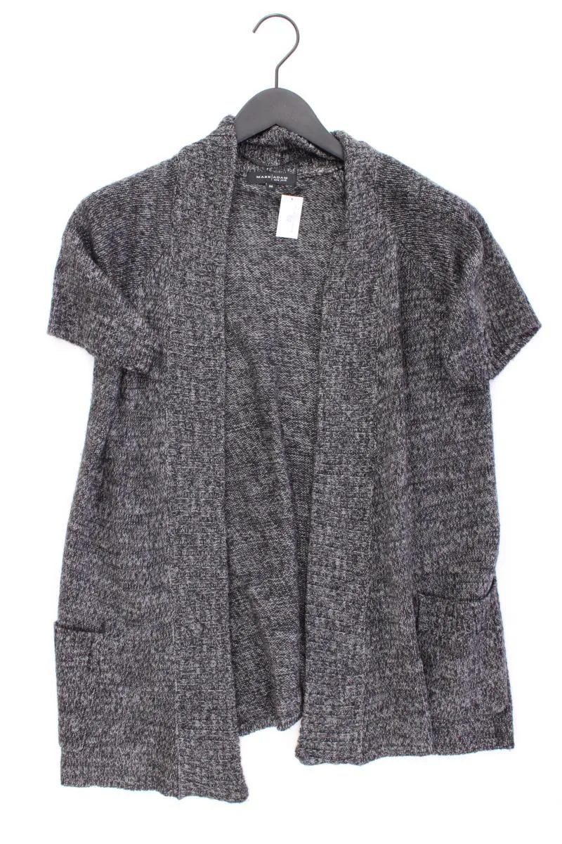 MARK ADAM Strickjacke Gr. 36 Kurzarm grau aus Polyacryl