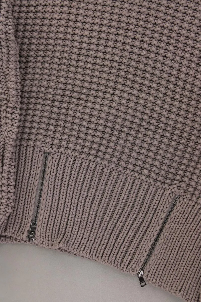 Marc Cain Grobstrickpullover Gr. M neuwertig braun aus Baumwolle