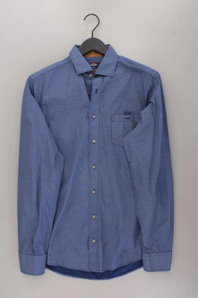 Casa Moda Langarmhemd für Herren Gr. Hemdgröße 39/40 blau aus Baumwolle