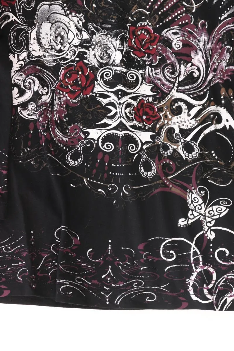 Biba Printshirt Gr. M Neupreis: 59,95€! 3/4 Ärmel schwarz aus Viskose