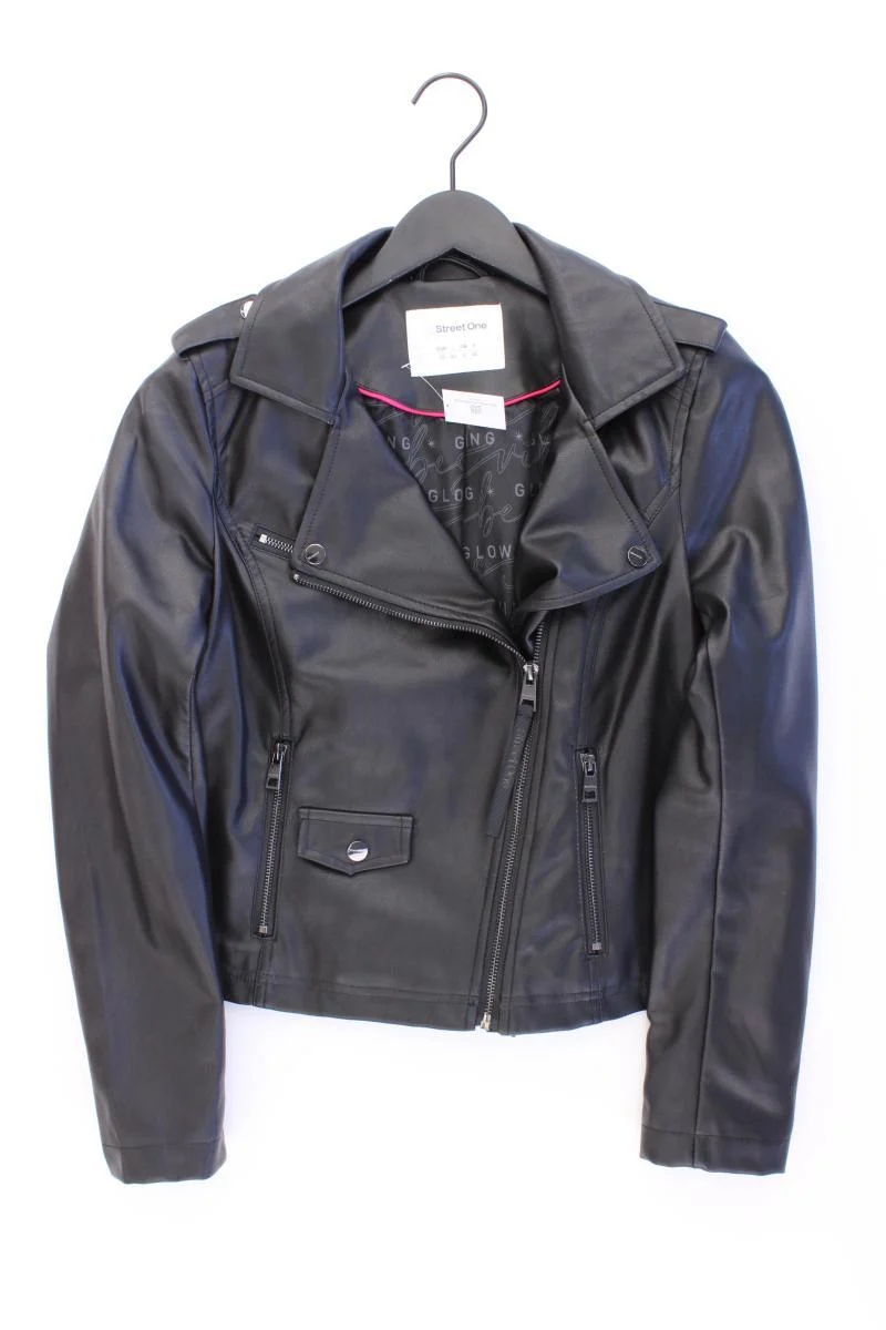 Street One Bikerjacke Gr. 38 neuwertig schwarz aus Polyurethan