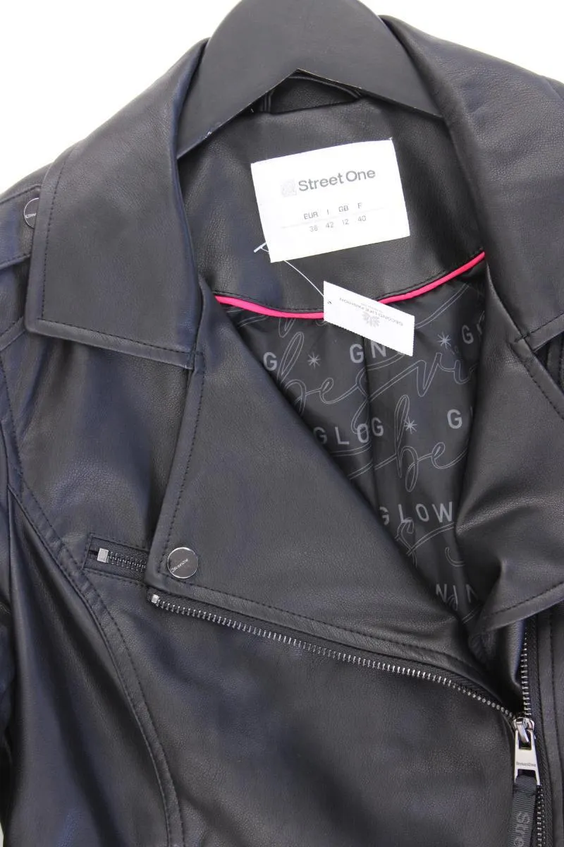 Street One Bikerjacke Gr. 38 neuwertig schwarz aus Polyurethan