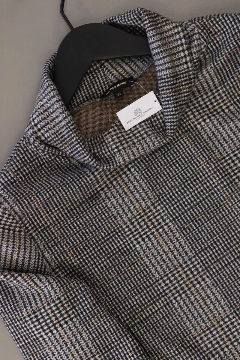 More&More Regular Pullover Gr. 38 kariert grau aus Polyester