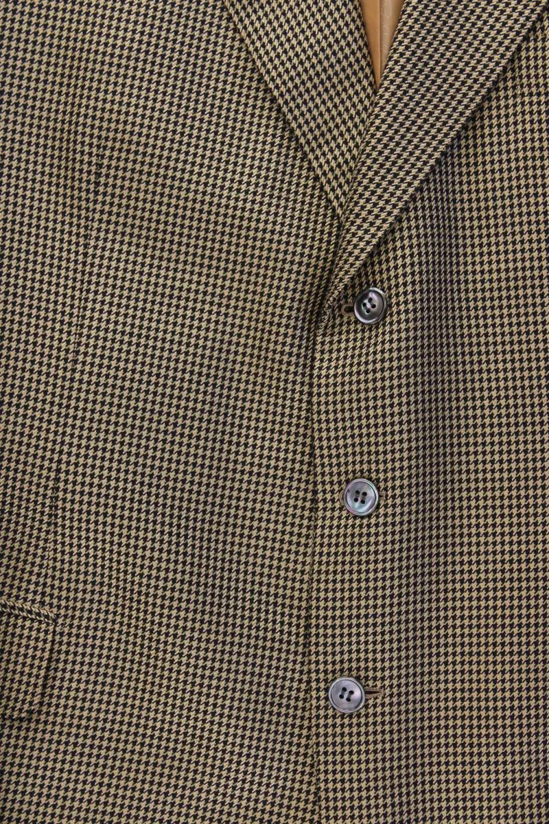 Brioni Longsakko für Herren Gr. Kurzgröße 28 hahnentritt braun aus Seide