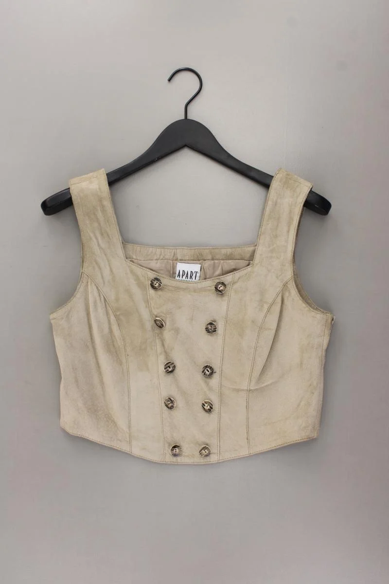 Apart Ledermieder Trachtenoberteil Gr. 38 creme