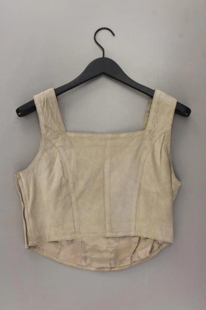 Apart Ledermieder Trachtenoberteil Gr. 38 creme