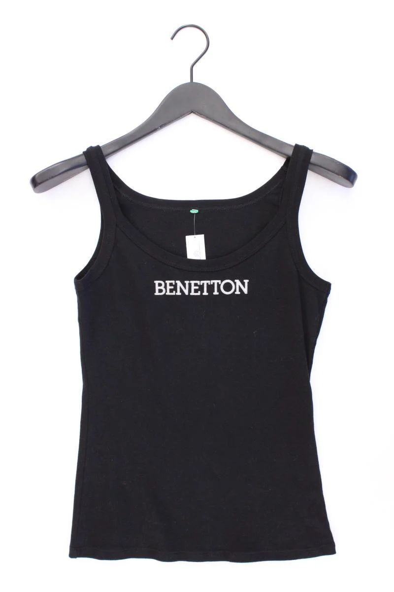Benetton Trägertop Gr. S mit Glitzer Vintage schwarz