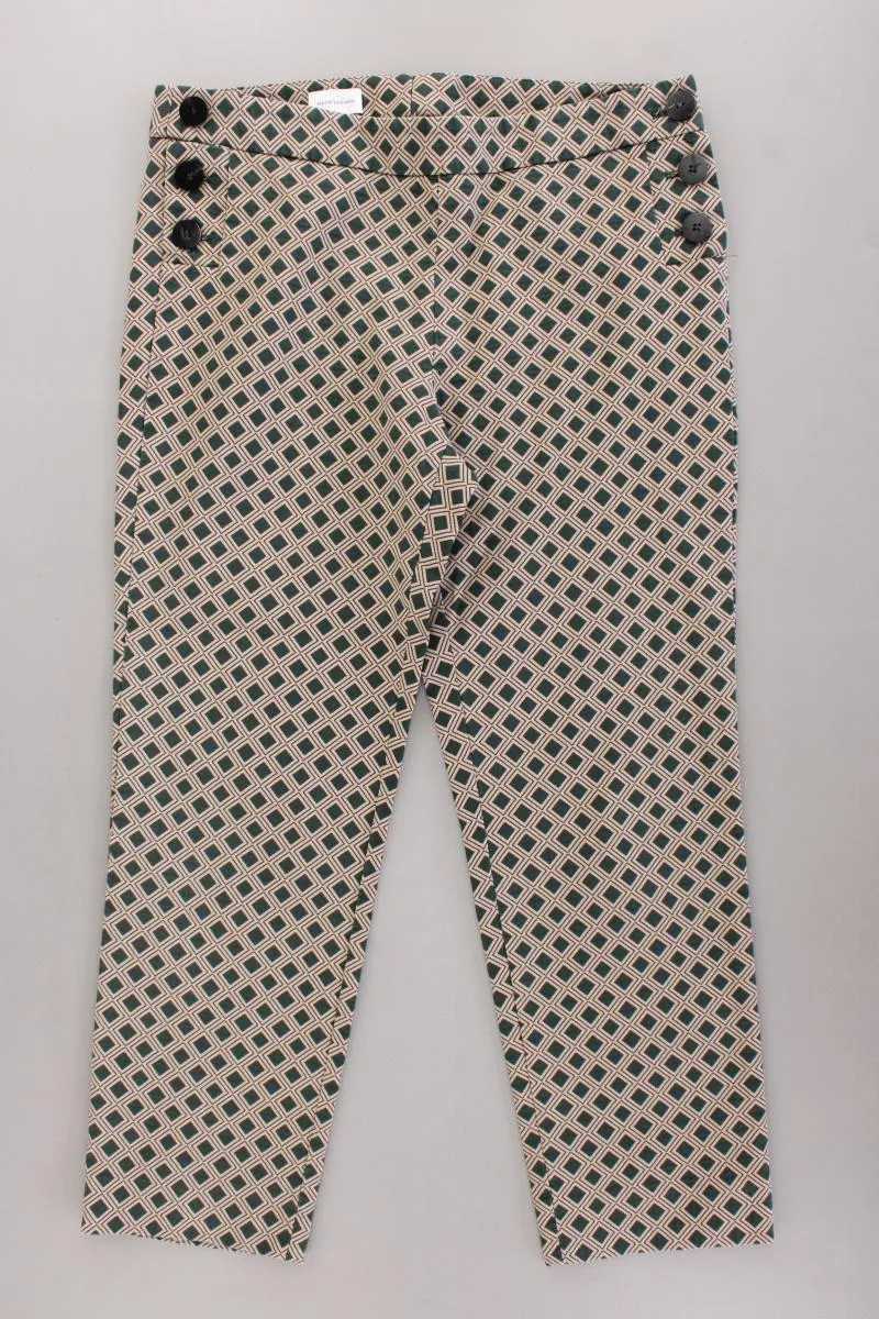 René Lezard Hose Gr. 40 geometrisches Muster grün aus Baumwolle