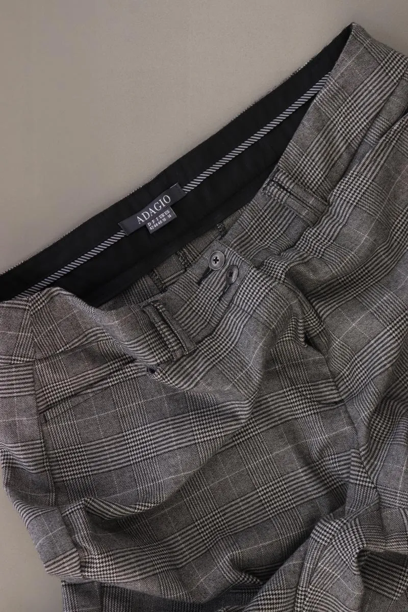Adagio Stoffhose Gr. 42 kariert grau aus Polyester