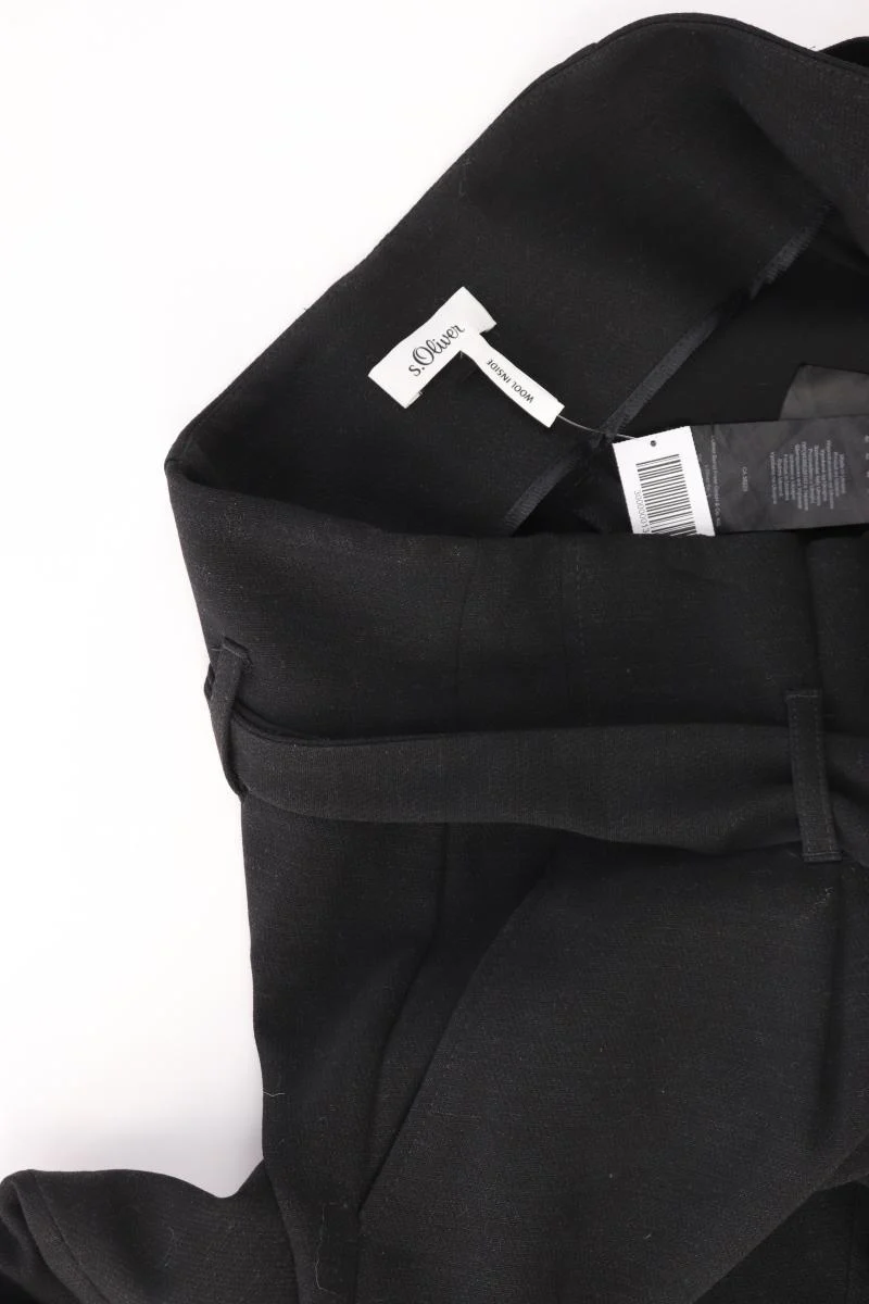 s.Oliver Stoffhose Gr. 40 mit Gürtel schwarz aus Polyester
