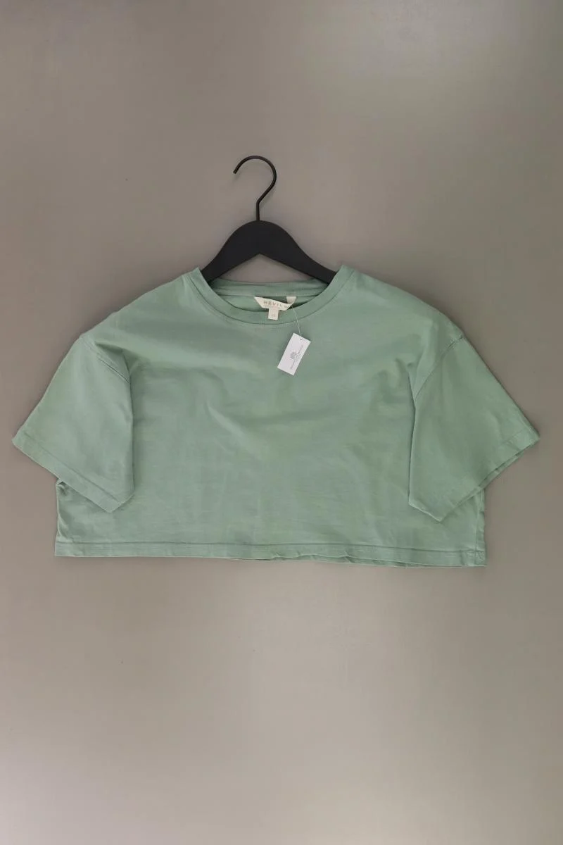 Review Cropped Shirt Gr. XS Kurzarm grün aus Baumwolle