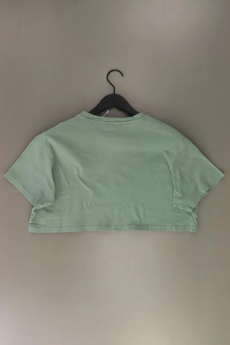 Review Cropped Shirt Gr. XS Kurzarm grün aus Baumwolle