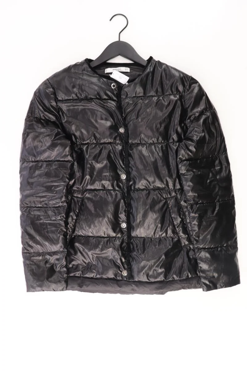 Mango Lange Jacke Gr. M schwarz aus Polyester