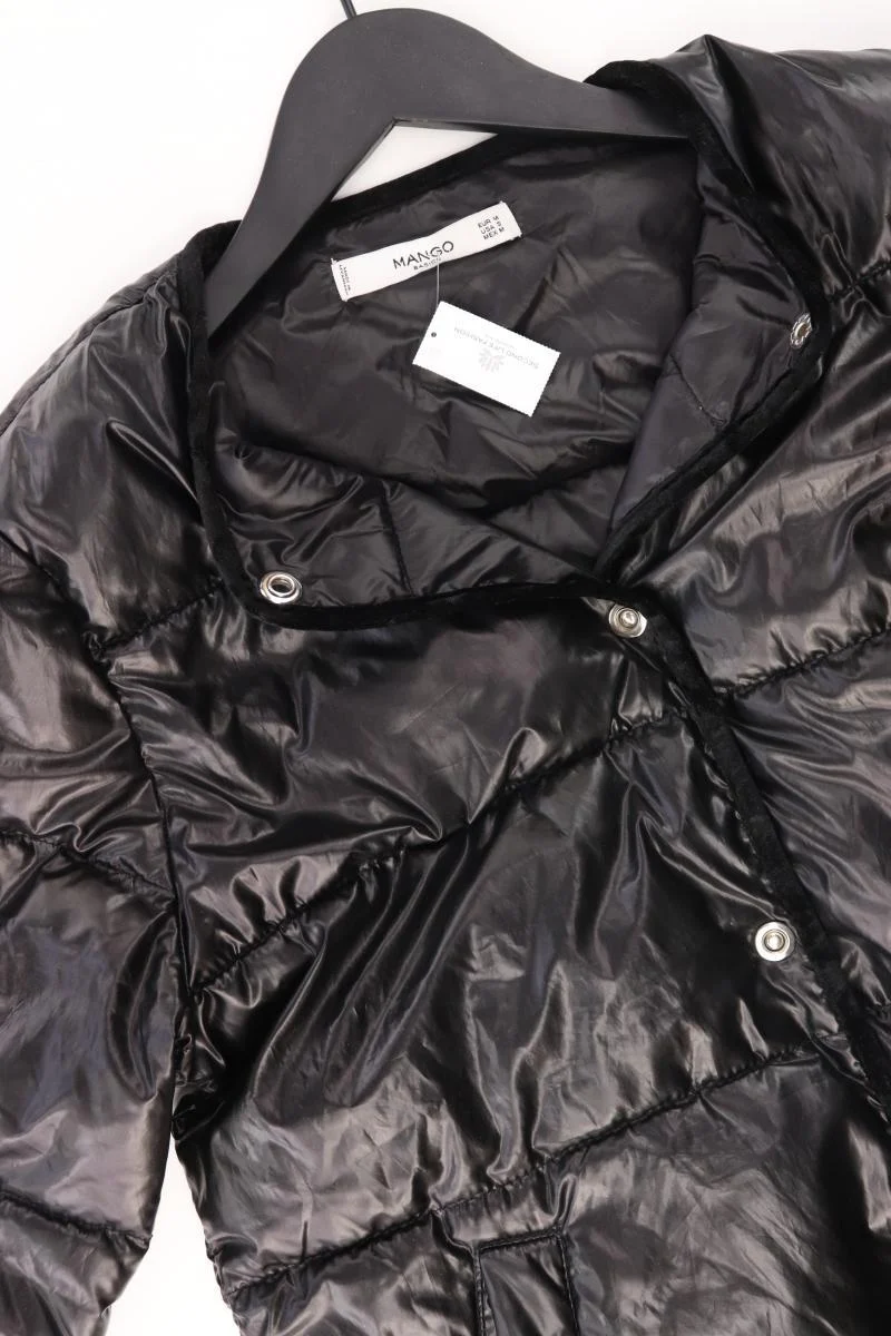 Mango Lange Jacke Gr. M schwarz aus Polyester