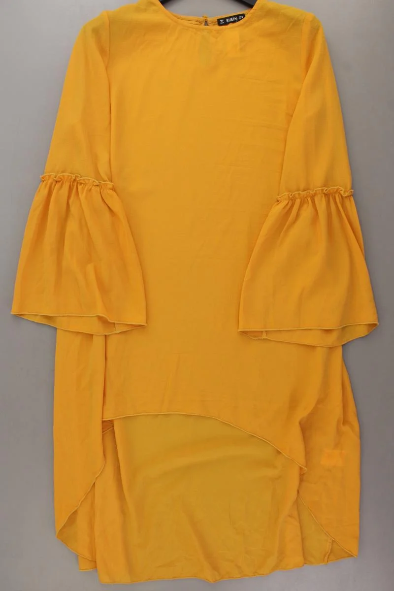 Shein Vokuhila Kleid Gr. M Trompetenärmel gelb aus Polyester