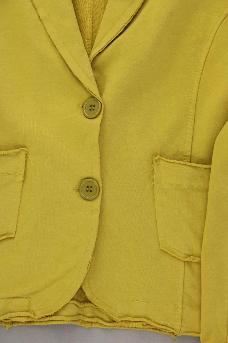 Jerseyblazer Gr. M gelb aus Baumwolle