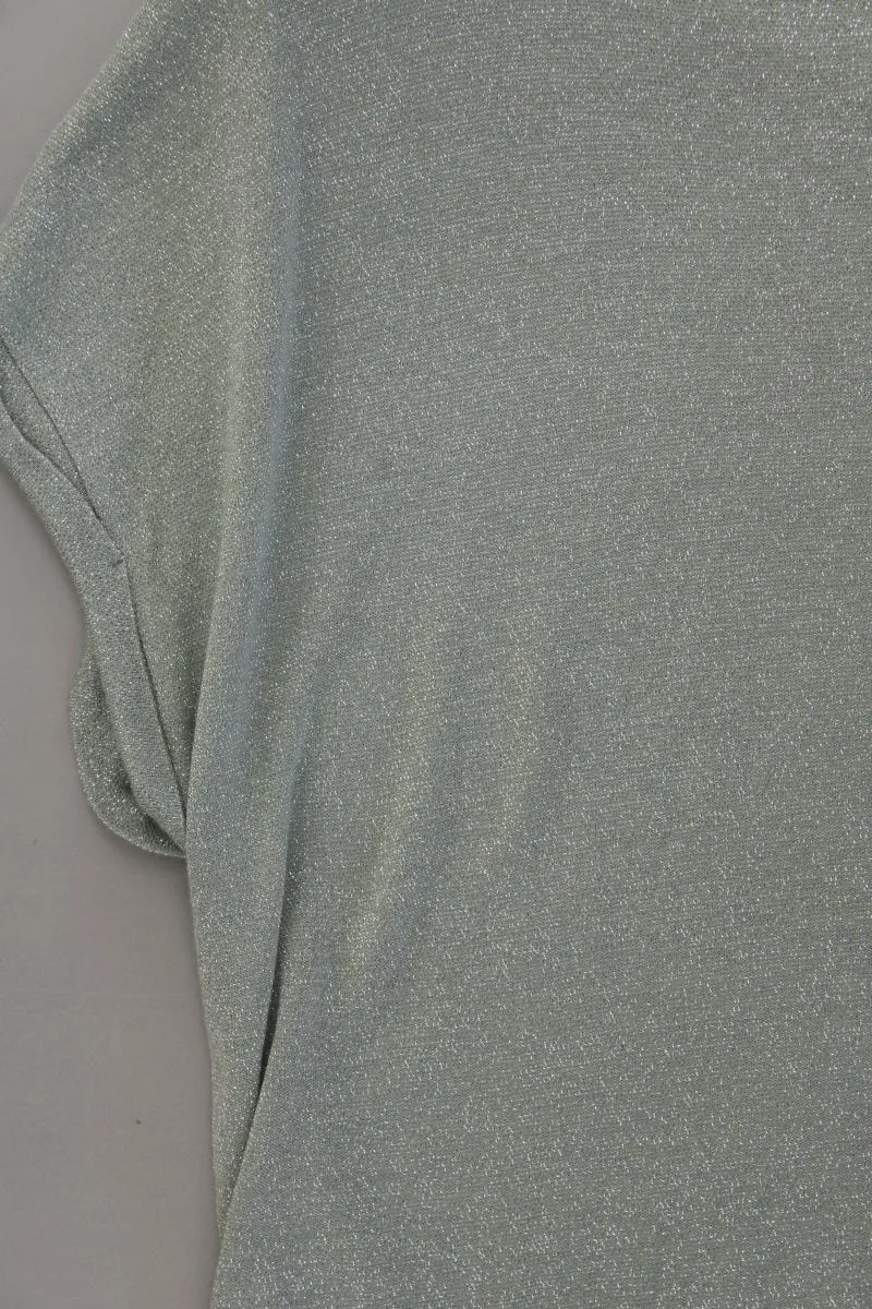 Street One T-Shirt Gr. 46 Kurzarm mit Glitzer grün