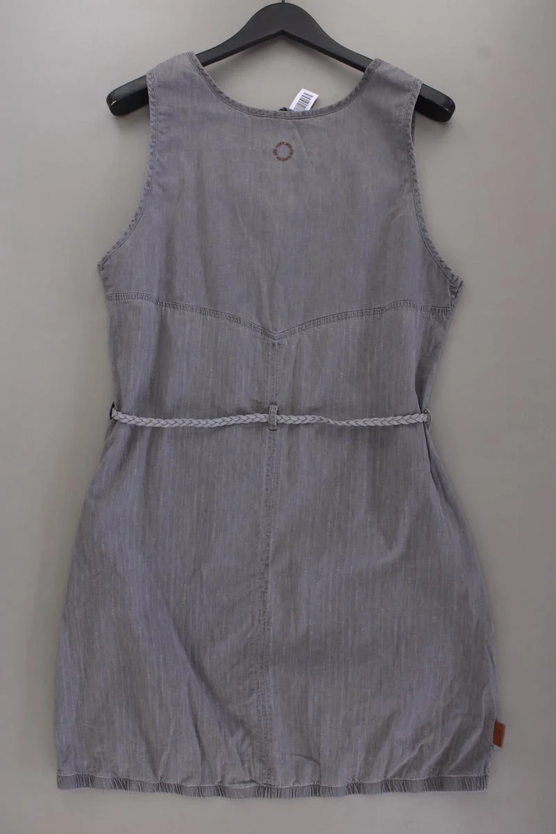 ALIFE AND KICKIN Trägerkleid Gr. XL mit Gürtel Ärmellos grau aus Baumwolle