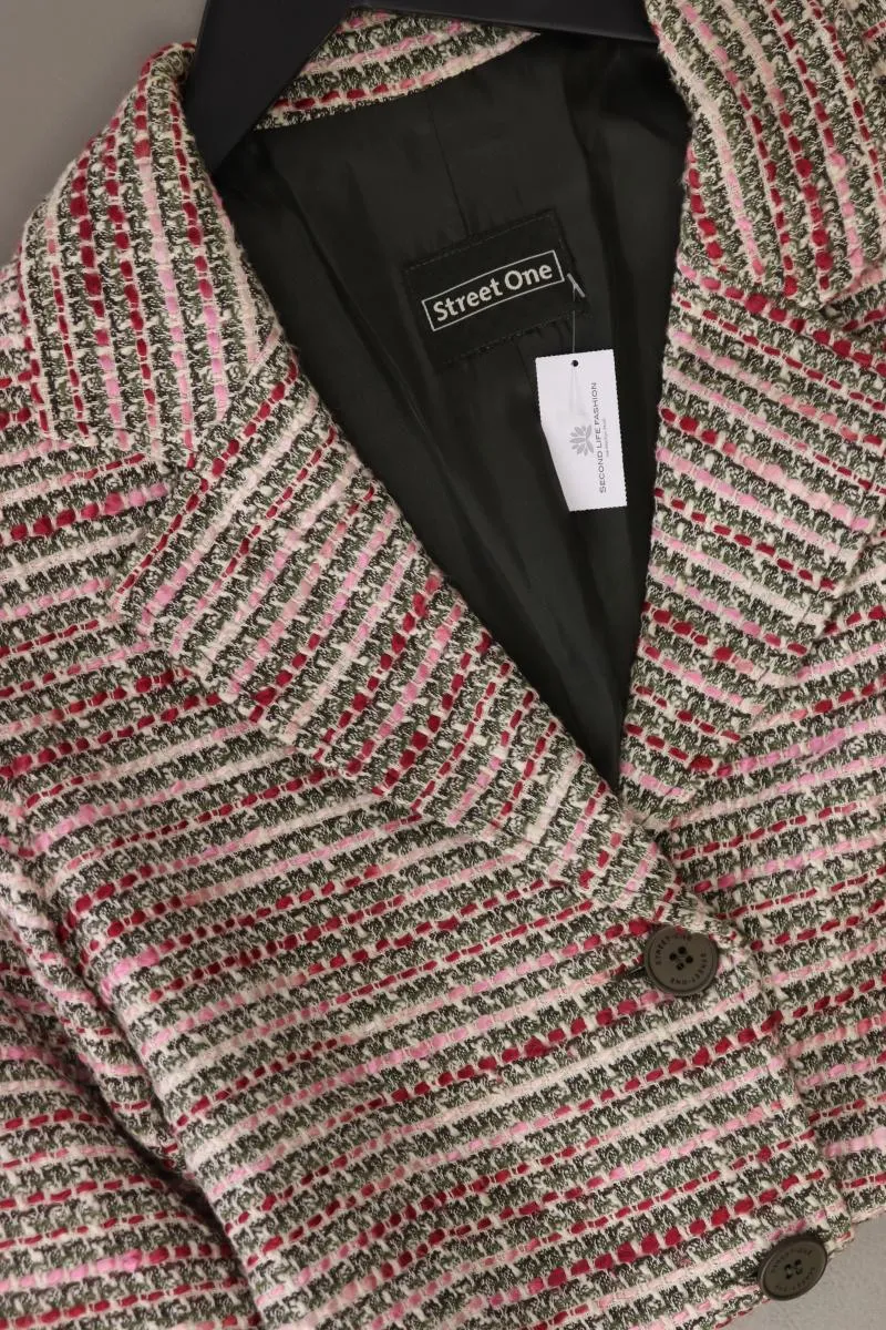 Street One Regular Blazer Gr. 40 Vintage mehrfarbig aus Baumwolle